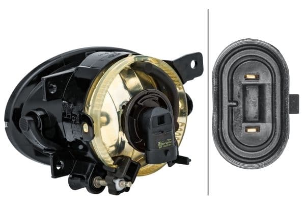 Mistlamp Rechts (HB4, met gebogen lichten) past: VW CALIFORNIA T5 CAMPER, MULTIVAN T5, TRANSPORTER T5 09.09-08.15
