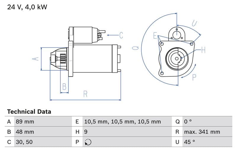 Starter (24V, 4kW, gereviseerd) past: SCANIA 2, 3, 3 BUS, 4, 4 BUS, P I DC11.01-OSC11.03 01.81-