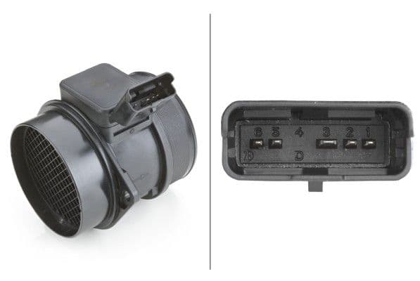 Luchtstroommeter (5 pin, module) past: CITROEN C5 I, C5 II, C8  FIAT ULYSSE  LANCIA PHEDRA  PEUGEOT 406, 607, 807 2.0/2.0D/2.2D 02.00-