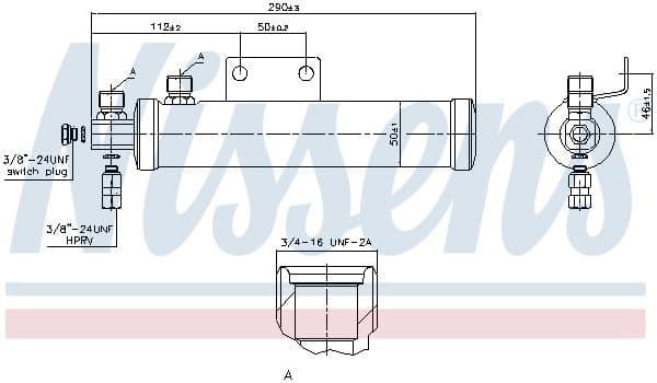Droger voor airconditioning (diameter: 50mm, hoogte: 290mm) past: MERCEDES AXOR, AXOR 2 OM457.910-OM906.921 01.02-