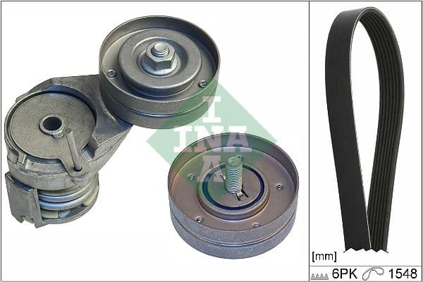 V-snaren set (met rollen) past: SEAT LEON, TOLEDO II  SKODA OCTAVIA I  VW BORA, BORA I, GOLF IV 1.4/1.6 09.96-12.10