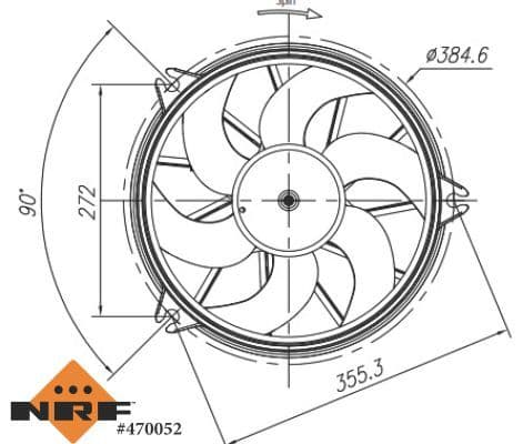 Radiatorventilator Links/Rechts past: CITROEN BERLINGO, C5 I, C8, JUMPY II  FIAT SCUDO, ULYSSE  LANCIA PHEDRA  PEUGEOT 307, 807, EXPERT, EXPERT TEPEE 1.4-3.0 07.98-
