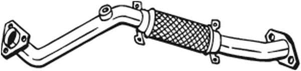 Uitlaatpijp Voor (flexibel, lengte:1000mm) past: NISSAN PRIMERA 1.6-1.8LPG 06.96-07.02