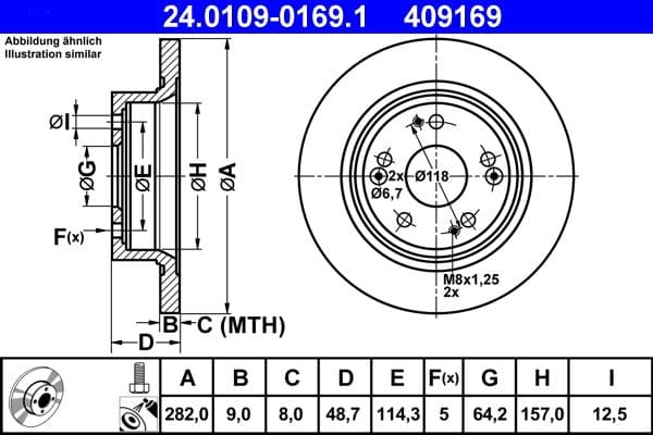 Brake disc Achter Links/Rechts past: HONDA ACCORD IX, ACCORD VIII, HR-V 1.5-3.5 06.08-