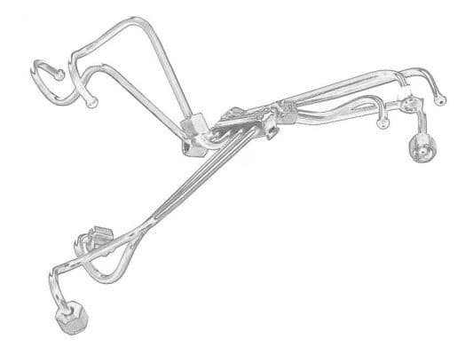 CR systeem hoge druk brandstofslang past: IVECO DAILY II, DAILY III, DAILY IV, DAILY V, DAILY VI 8140.23-F1AFL411A 02.95-07.21