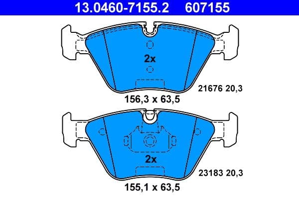 Remblokken set Voor , past: BMW 3 (E46), 5 (E34), 7 (E32), X3 (E83), Z4 (E85), Z4 (E86)  MG ZT, ZT- T 2.0-4.6 03.85-12.11