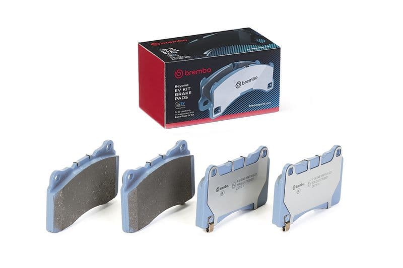 Remblokken set Voor ((EN) for electric vehicles  (EN) only for installation with Brembo EV discs), past: TESLA MODEL 3, MODEL S, MODEL X Electric 09.12-