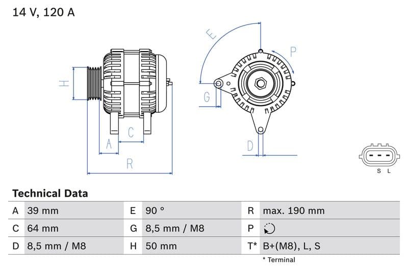 Dynamo (14V, 120A, gereviseerd) past: NISSAN QASHQAI +2, QASHQAI I, TIIDA 1.6/1.8/2.0 09.04-07.14
