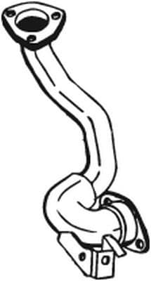 Uitlaatpijp Voor past: CITROEN AX, SAXO  PEUGEOT 106 I, 106 II 1.5D 06.94-07.04