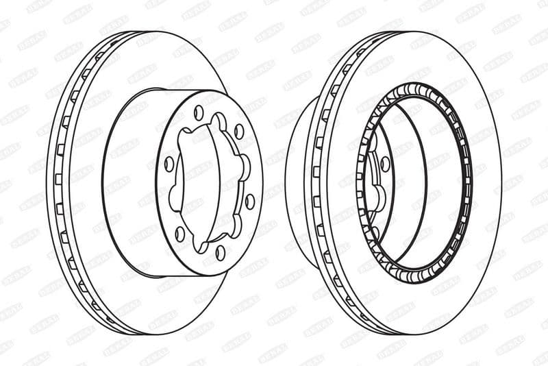 Brake disc achter Links/Rechts (303mmx28mm) past: MERCEDES SPRINTER 4,6-T (B906), SPRINTER 5-T (B905), SPRINTER 5-T (B906), SPRINTER 5-T (B907)  VW CRAFTER 30-35, CRAFTER 30-50 04.01-