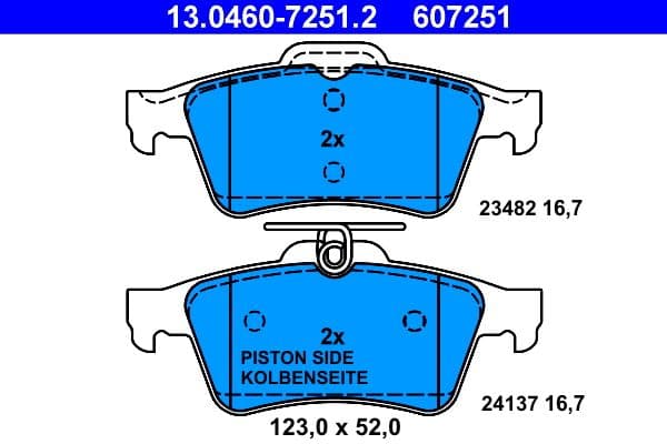 Remblokken set Achter , past: NISSAN PRIMERA  RENAULT LAGUNA, LAGUNA III 1.5D-3.5 12.01-