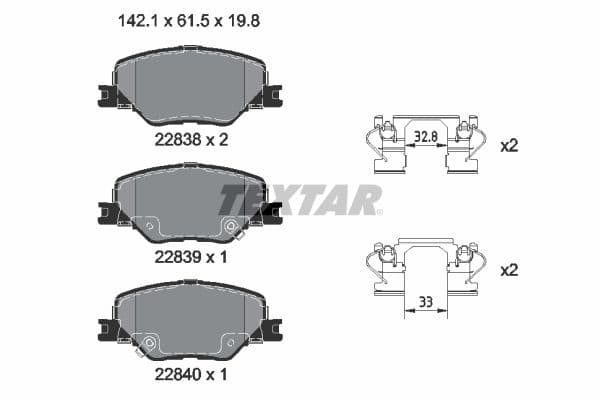 Remblokken set Voor , past: OPEL INSIGNIA B, INSIGNIA B COUNTRY, INSIGNIA B GRAND SPORT 1.5-2.0D 03.17-