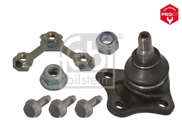 Kogelgewricht van de as Links (bodem voor) (met extra materialen) past: AUDI A3  SEAT CORDOBA, IBIZA III, LEON, TOLEDO II  SKODA FABIA I, OCTAVIA I  VW BORA, BORA I, GOLF IV 1.0-3.2 09.96-12.13