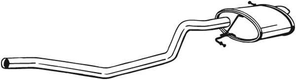 Uitlaatsysteem achterste geluiddemper Links past: BMW X5 (E53) 3.0D 04.01-09.06