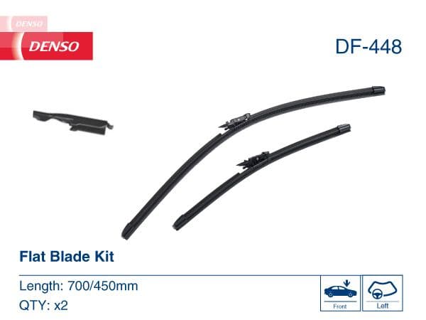 Wisserblad voegloos Voor (2pcs) Flat Blades 700/450mm past: TESLA MODEL X 09.15-