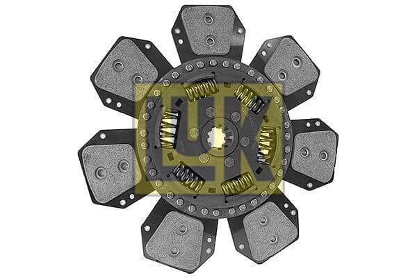Koppelingsplaat/plaat keramiek (310mm  aantal peddels: 7) past: CASE IH 100, 80, 90  MC CORMICK C 100, C 80, C 90, CX 100, CX 105, CX 80, CX 85, CX 90, CX 95