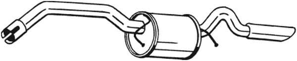 Uitlaatsysteem achterste geluiddemper past: MERCEDES A (W169) 1.7/2.0 09.04-06.12