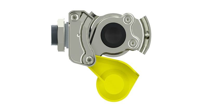 Pneumatische koppeling (draadmaat M16x1,5mm, kleur geel)