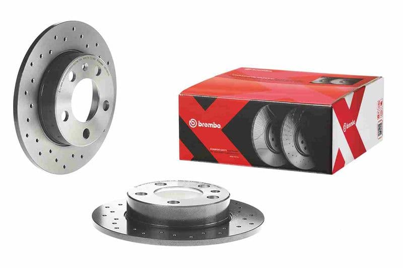 Brake disc Achter Links/Rechts past: MERCEDES VITO MIXTO (DOUBLE CABIN)  AUDI A1, A1 ALLSTREET, A1 CITY CARVER, A2, A3, TT  SEAT ARONA, CORDOBA, CORDOBA VARIO, IBIZA III, IBIZA IV 1.0-2.8 09.96-