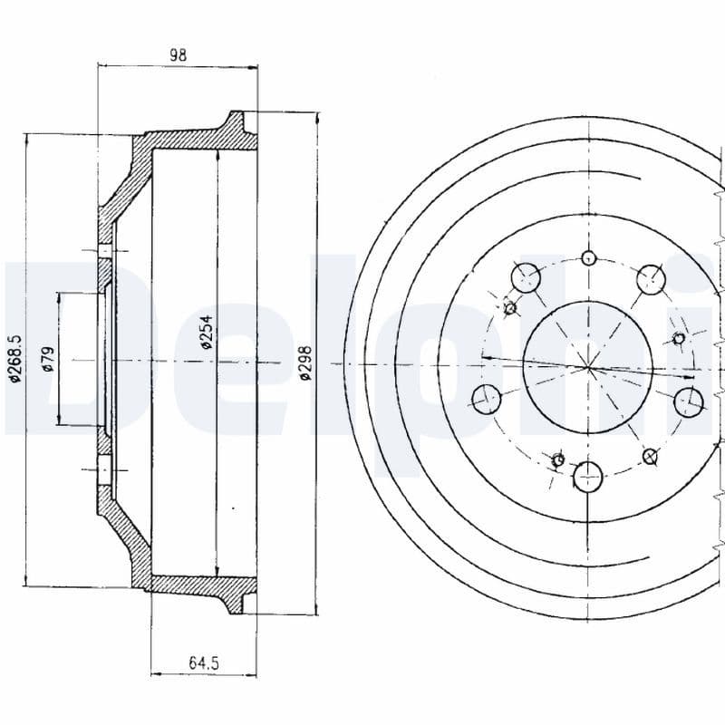 Brake drum Achter past: CITROEN JUMPER I, JUMPER II  FIAT DUCATO  PEUGEOT BOXER 2.0-2.8D 06.90-06.06
