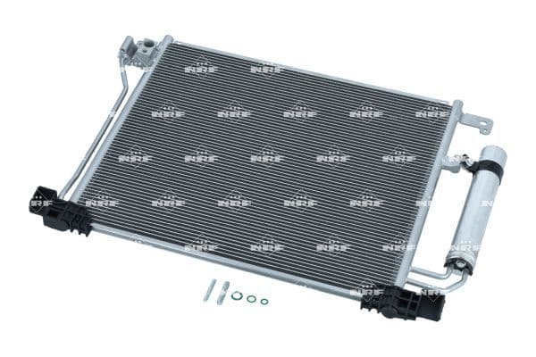 A/C condensator (met droger) past: NISSAN JUKE, PULSAR 1.2/1.5D/1.6 06.10-