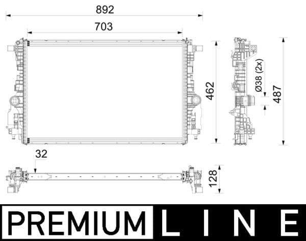 Motorradiator past: MERCEDES A (W177), CLA (C118), CLA SHOOTING BRAKE (X118), GLA (H247) 2.0 07.19-