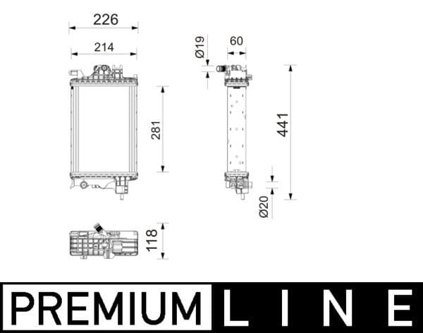 Motorradiator past: RENAULT CLIO V 1.6H 03.20-