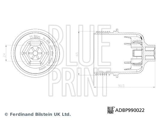 Cap, oil filter housing