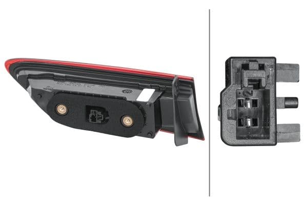 Achterlicht Rechts (binnen, LED) past: SKODA KAROQ 11.17-11.21