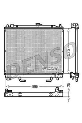 Motorradiator past: MITSUBISHI PAJERO CLASSIC, PAJERO II, PAJERO III, PAJERO IV 2.5D/3.2D 04.00-