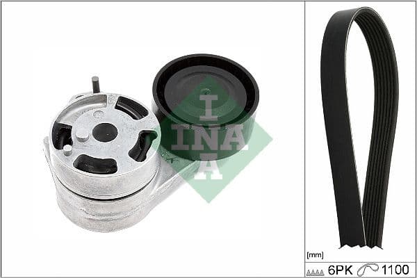 Multi-V-riemset met spanner past: AUDI A1, A3, Q2, Q3, TT  SEAT ALTEA, ALTEA XL, ATECA, IBIZA II, LEON, LEON SPORTSTOURER, TARRACO, TOLEDO III  SKODA KAROQ, KODIAQ I, OCTAVIA I 1.4/1.6/2.0 03.93-