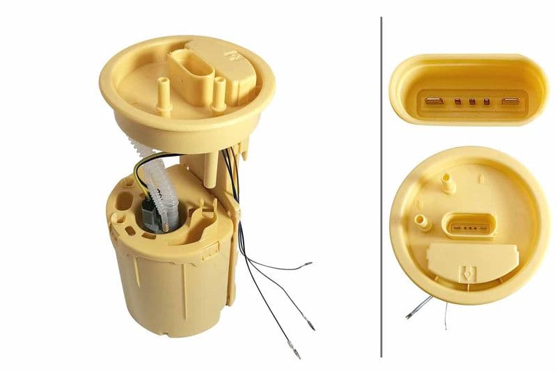 Elektrische brandstofpomp (module) past: VW CALIFORNIA T5 CAMPER, CALIFORNIA T6 CAMPER, MULTIVAN T5, MULTIVAN T6, TRANSPORTER T5, TRANSPORTER T6 1.9D/2.0D/2.5D 04.03-12.19