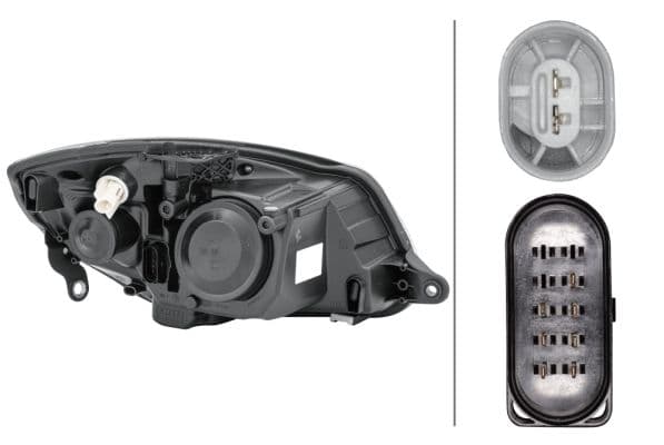 Koplamp Links (H7/PY21W/W5W, elektrisch, met motor) past: SKODA FABIA II, ROOMSTER 03.06-12.10