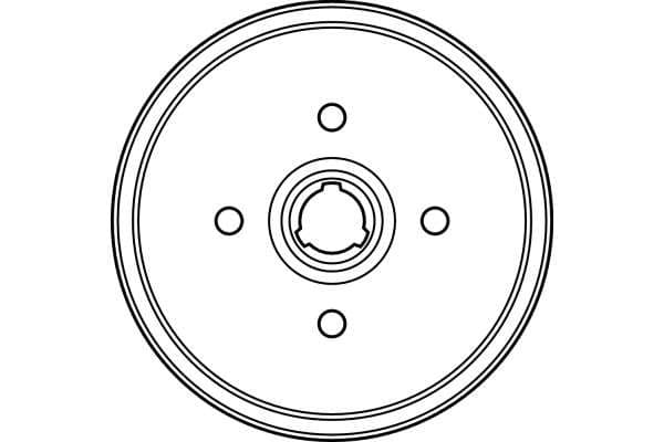 Brake drum Achter past: AUDI 50, 80 B1, 80 B2, COUPE B2  SEAT AROSA, CORDOBA, CORDOBA VARIO, IBIZA II, TOLEDO I  VW DERBY, GOLF I, GOLF II, JETTA I, JETTA II, LUPO I, PASSAT B1 0.8-2.2 05.72-07.05