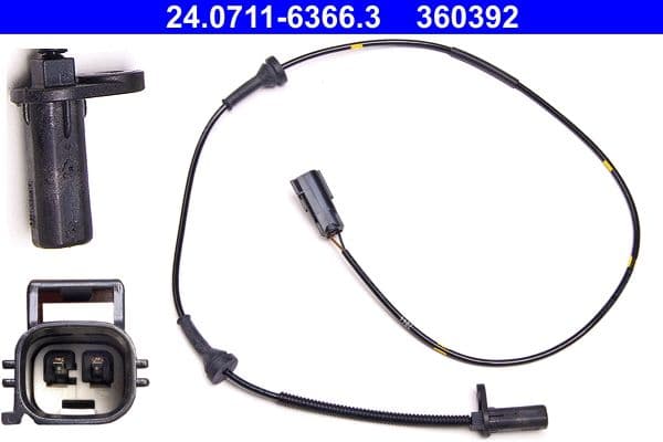 ABS-sensor Voor Links past: VOLVO XC90 I 2.4D-4.4 06.02-12.14