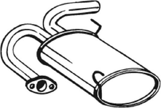 Uitlaatsysteem achterste geluiddemper past: NISSAN X-TRAIL I 2.2D 06.01-01.13