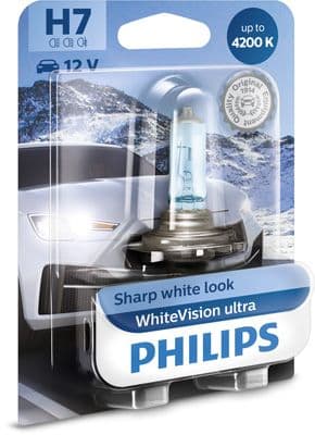 Gloeilamp (blisterverpakking 1pcs) H7 12V 55W PX26D WhiteVision Ultra, wit 4200K