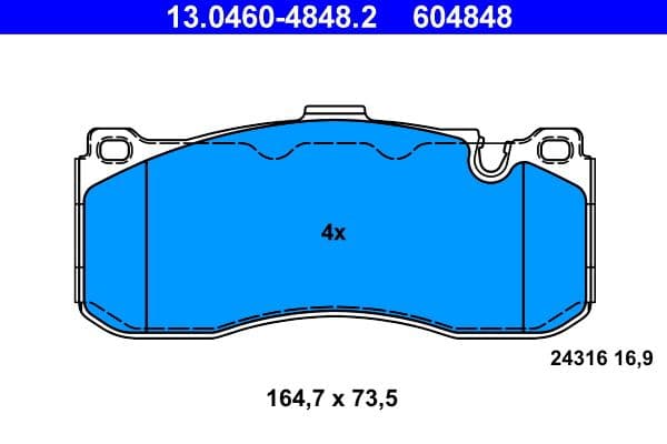 Remblokken set Voor , past: BMW 1 (E81), 1 (E82), 1 (E87), 1 (E88), 3 (E90), 3 (E91), 3 (E92), 3 (E93) 1.6-3.0D 06.04-12.13