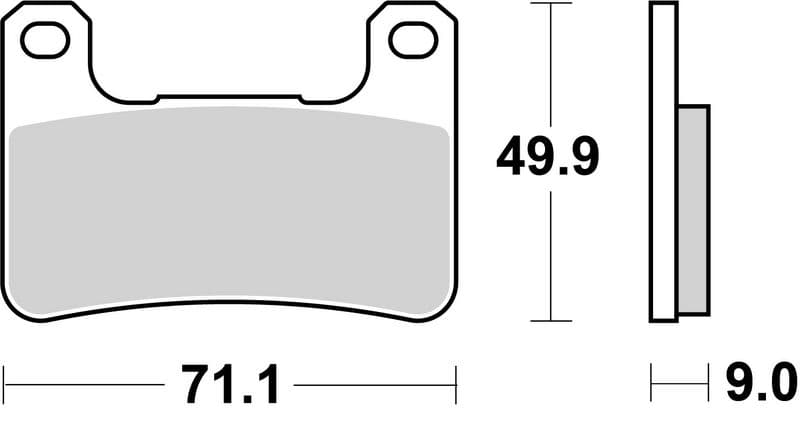 Brake pads Voor, beoogd gebruik: racing, materiaal: keramisch / koolstof-RC, 49,9x71,1x9mm past: KAWASAKI KLE, Z  SUZUKI GSX, GSX-R 600-1340 2004-2016