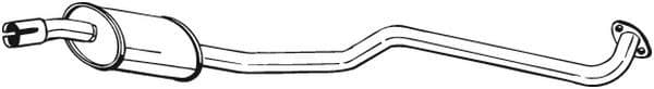 Middendemper uitlaatsysteem past: TOYOTA COROLLA 1.3 08.95-04.97