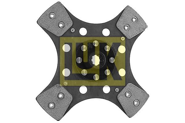 Koppelingsplaat/plaat keramiek (280mm  aantal peddels: 4) past: URSUS 11034, 11054, 11064  CASE IH 105 C, 85 A 2WD, 85 A 4WD, 85 C, 95 A 2WD, 95 A 4WD, 95 C, JX100, JX75, 1060 C, 1060 V, 1070 C