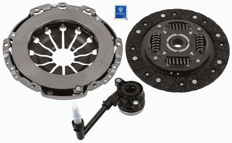 Koppelingskit met hydraulisch lager (220mm) past: RENAULT CLIO III, GRAND SCENIC III, LAGUNA III, MEGANE, MEGANE III, SCENIC II, SCENIC III 1.6/1.6ALK/1.6LPG 10.05-03.17