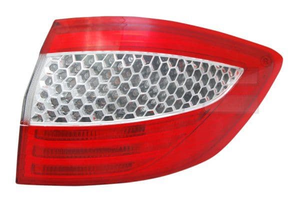 Achterlicht Links (extern, P21/5W/P21W, kleur indicator wit, kleur van het glas red) past: FORD MONDEO IV Stationwagon 03.07-07.10