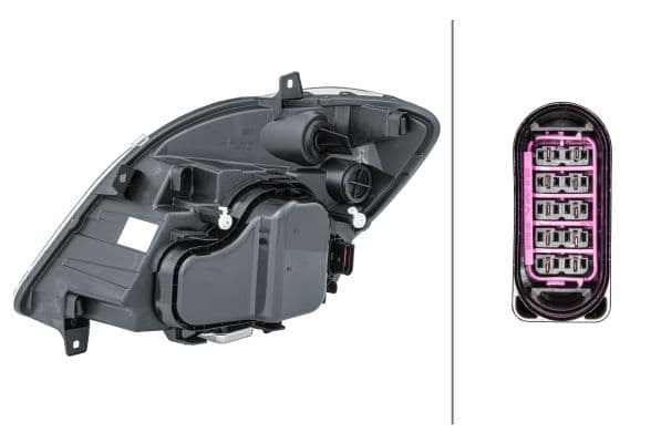 Koplamp Rechts (D1S/H7/PY21W/W5W, elektrisch, met motor) past: MERCEDES SPRINTER 906 06.06-10.13