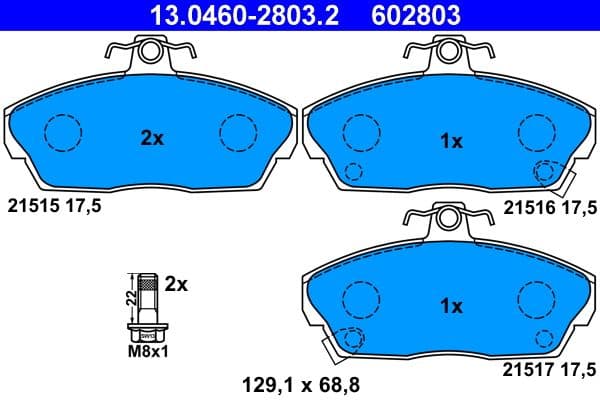Remblokken set Voor (met remklauw geleidingsbouten), past: HONDA CIVIC VI, CIVIC VII, CONCERTO  MG ZR  ROVER 200, 200 II, 25 I, 400, 400 II, 45 I, COUPE, STREETWISE  TATA SAFARI 1.1-2.2D 08.89-