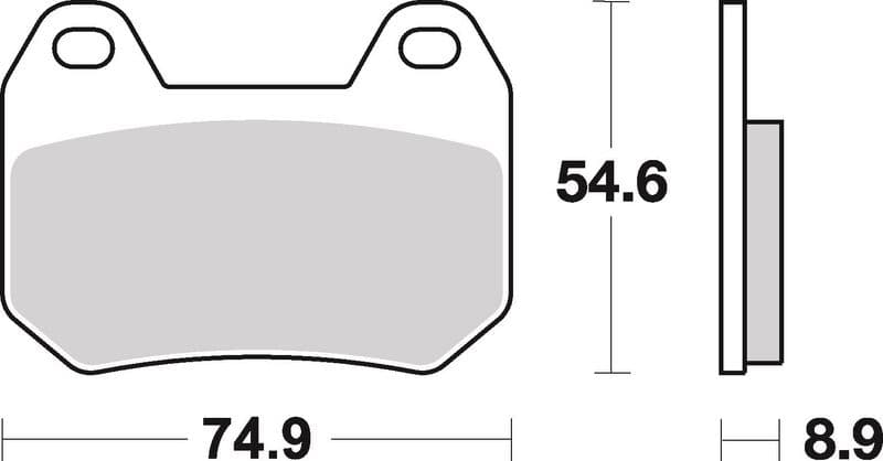 Brake pads Achter, beoogd gebruik: oe gelijkwaardig, materiaal: keramisch / koolstof-7, 54,6x74,9x8,9mm past: BMW K, R 1200 1999-2006