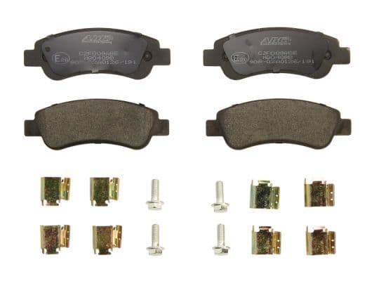Remblokken set Achter (met extra's), past: CITROEN JUMPER III  FIAT DUCATO  PEUGEOT BOXER 2.0D-Electric 11.02-