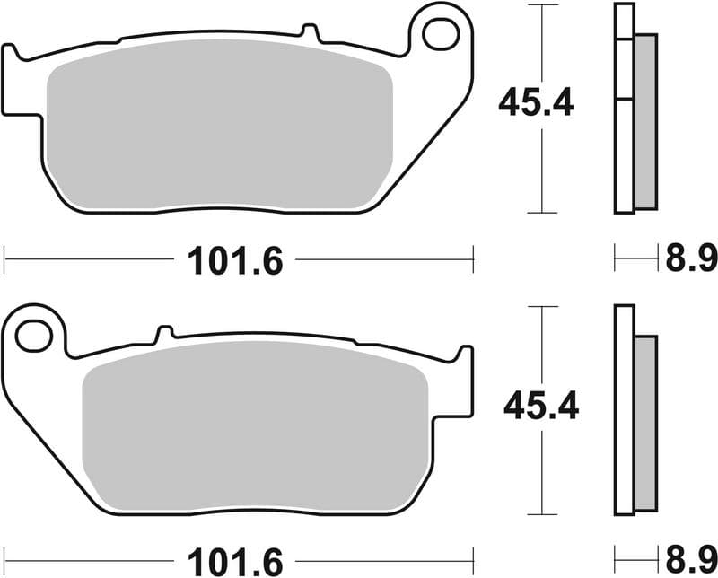 Brake pads Voor, beoogd gebruik: route, materiaal: sinter-SA, 45,4x101,6x8,9mm past: HARLEY DAVIDSON XL 883/1200 2004-2006