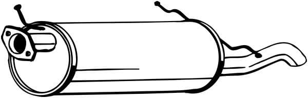 Uitlaatsysteem achterste geluiddemper past: MAZDA 626 V 1.8/1.9 02.98-10.02