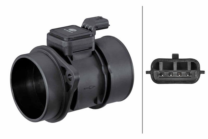 Luchtstroommeter (4 pin, module) past: DACIA DOKKER, DUSTER, LODGY, LOGAN II, LOGAN MCV II, SANDERO II  NISSAN CUBE, JUKE, NOTE, NV200, NV200 / EVALIA, PULSAR, QASHQAI +2, QASHQAI I 1.2-1.9D 09.04-
